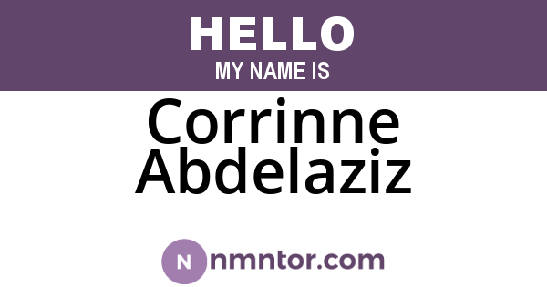 Corrinne Abdelaziz