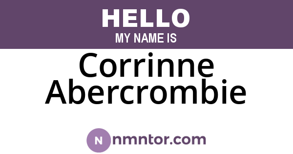 Corrinne Abercrombie