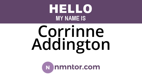 Corrinne Addington