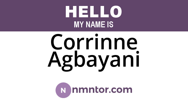 Corrinne Agbayani