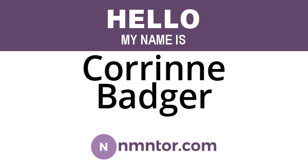Corrinne Badger