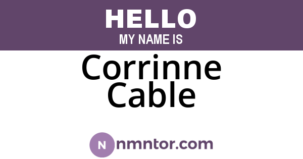 Corrinne Cable