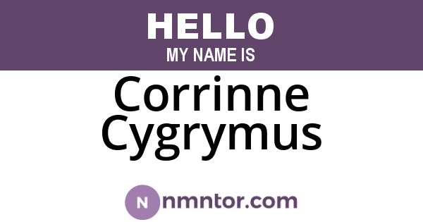 Corrinne Cygrymus