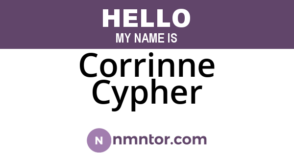 Corrinne Cypher