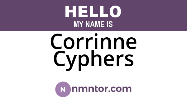 Corrinne Cyphers