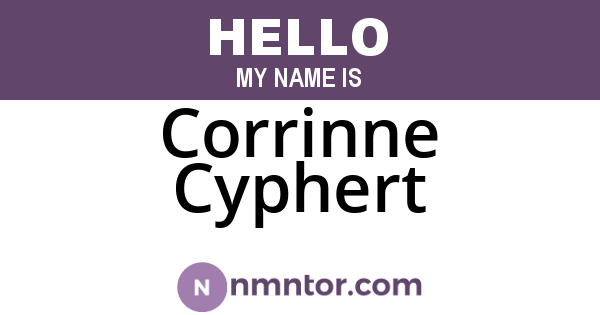 Corrinne Cyphert