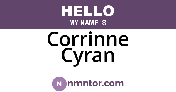 Corrinne Cyran