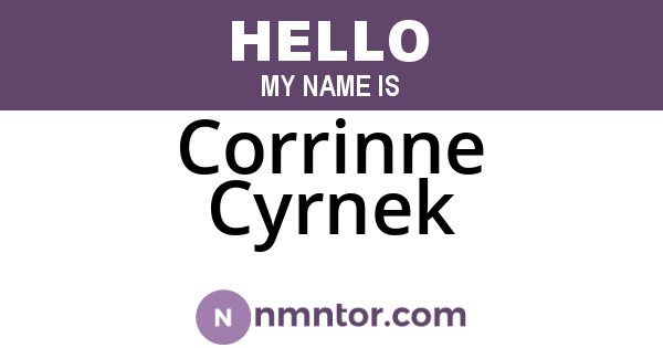 Corrinne Cyrnek