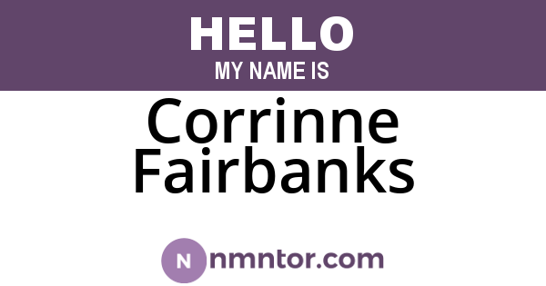 Corrinne Fairbanks
