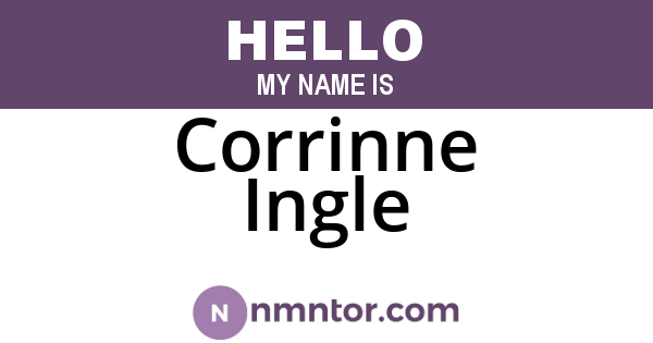 Corrinne Ingle