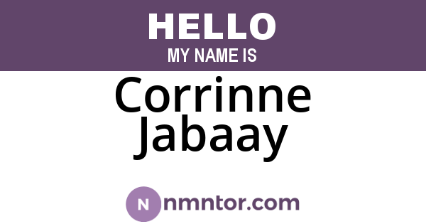 Corrinne Jabaay