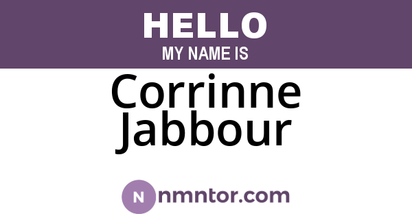 Corrinne Jabbour