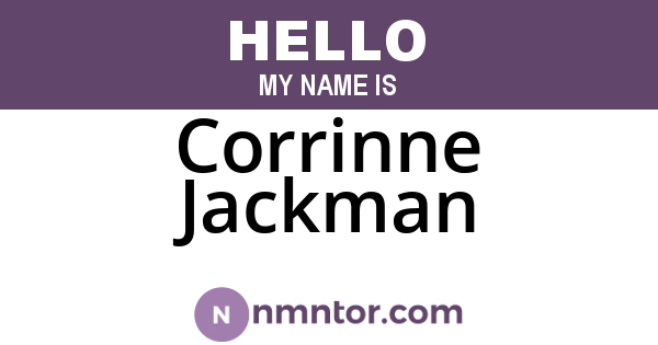 Corrinne Jackman