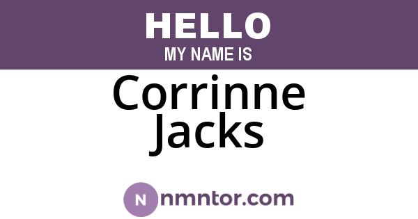 Corrinne Jacks
