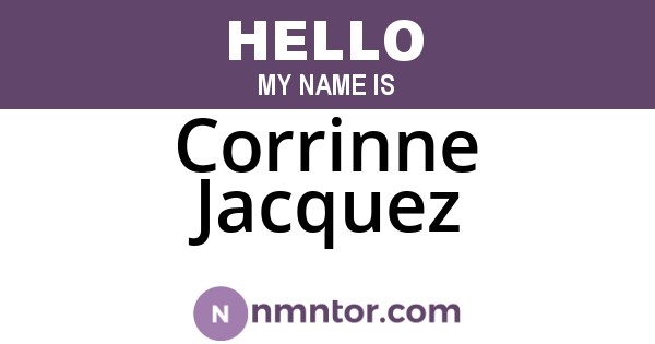 Corrinne Jacquez