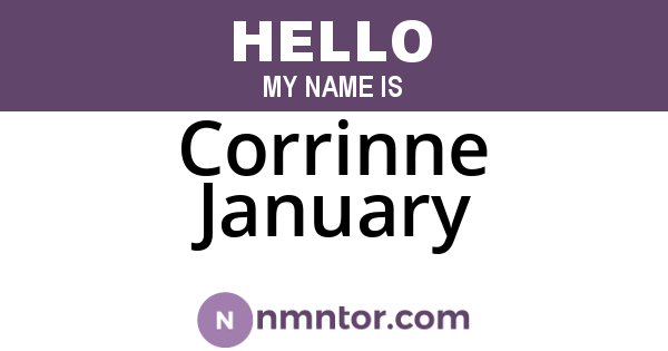Corrinne January