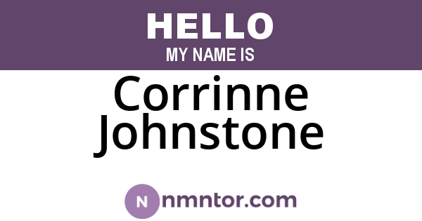 Corrinne Johnstone