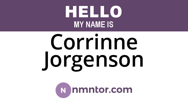 Corrinne Jorgenson