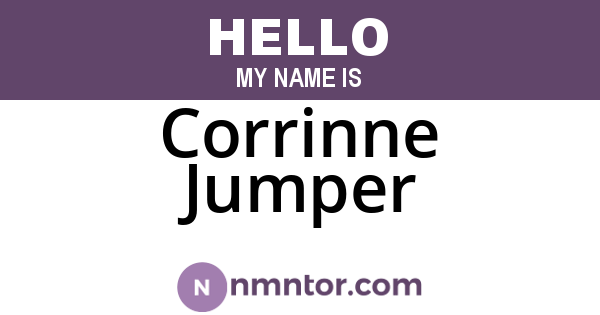Corrinne Jumper