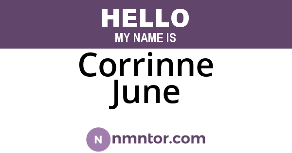 Corrinne June
