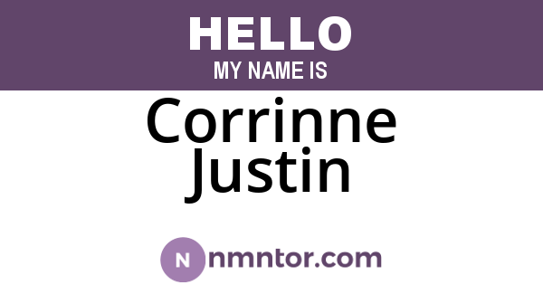 Corrinne Justin