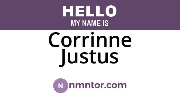 Corrinne Justus