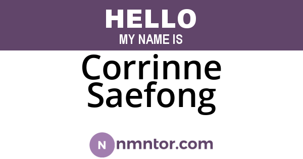 Corrinne Saefong