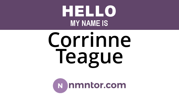 Corrinne Teague