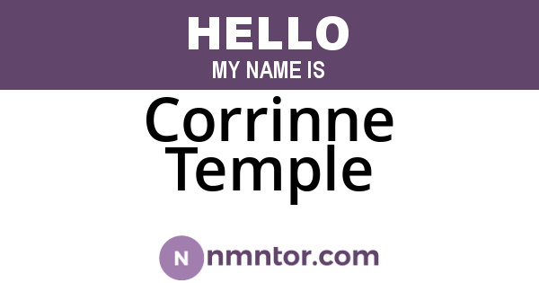 Corrinne Temple