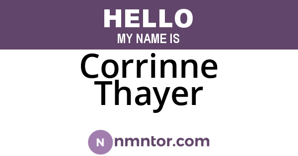 Corrinne Thayer
