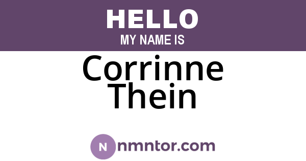 Corrinne Thein