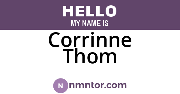 Corrinne Thom