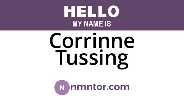 Corrinne Tussing