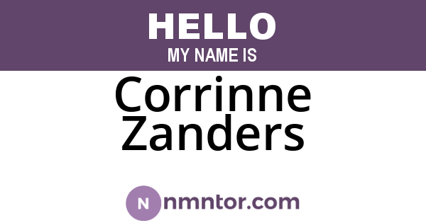 Corrinne Zanders