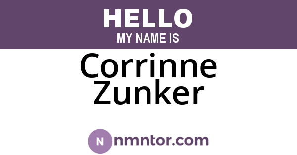 Corrinne Zunker