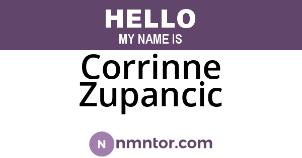 Corrinne Zupancic