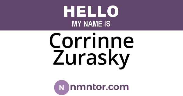 Corrinne Zurasky