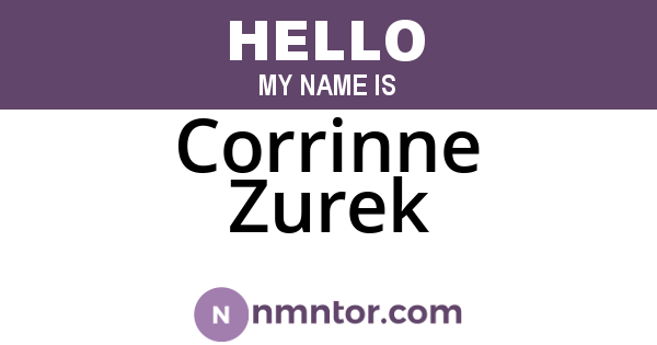 Corrinne Zurek