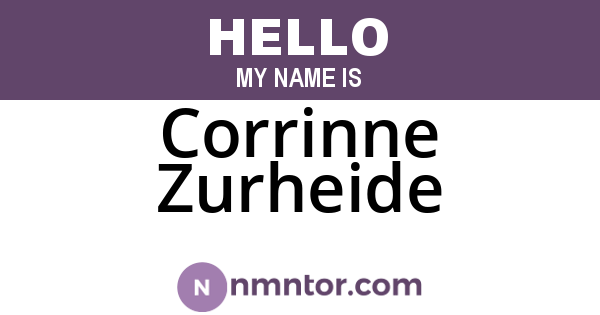 Corrinne Zurheide