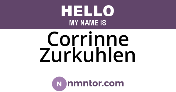 Corrinne Zurkuhlen