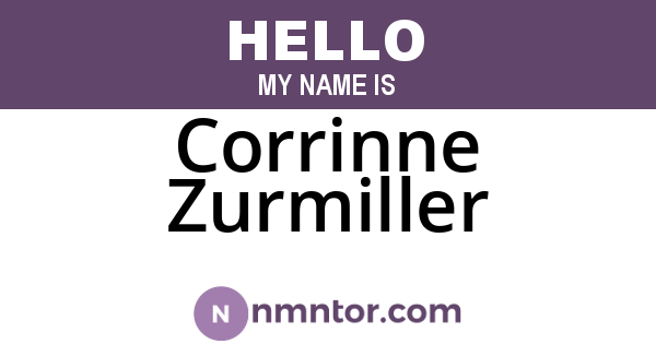 Corrinne Zurmiller