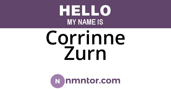 Corrinne Zurn