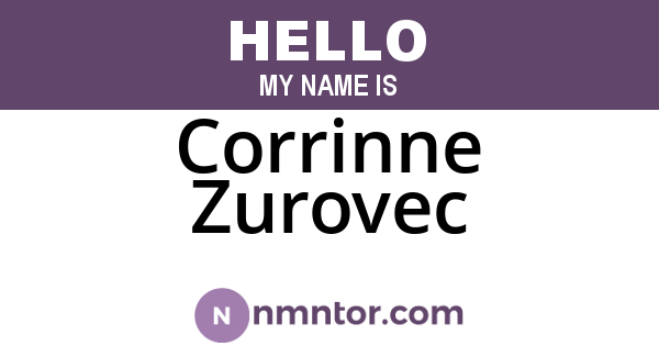 Corrinne Zurovec