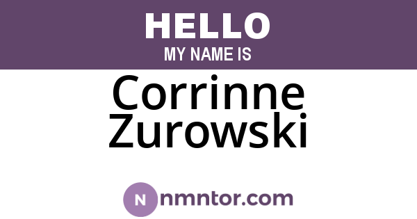 Corrinne Zurowski