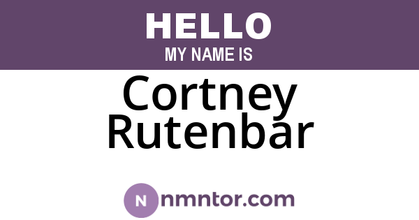 Cortney Rutenbar