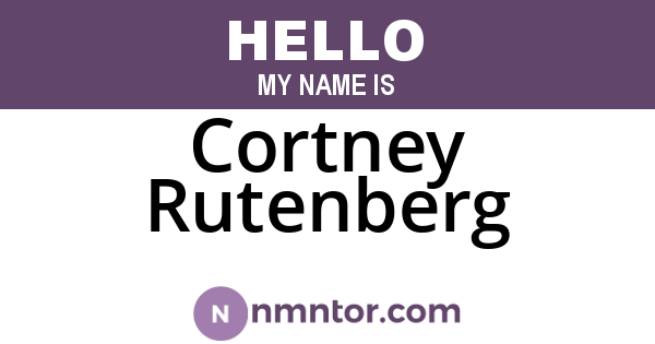 Cortney Rutenberg