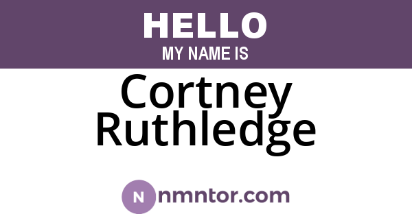 Cortney Ruthledge