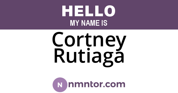 Cortney Rutiaga