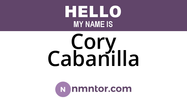 Cory Cabanilla