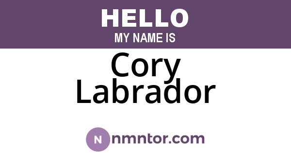 Cory Labrador